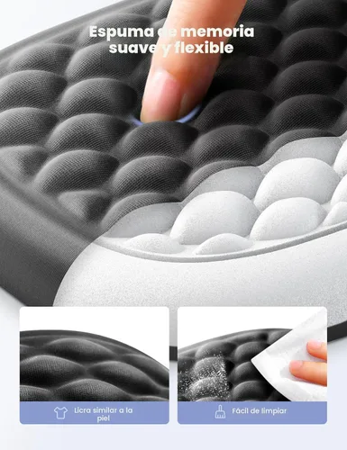Miniatura 4 de 【Mejorado más grande y más grueso】Vaydeer - Reposamuñecas de escritorio de espuma viscoelástica, soporte ergonómico para cojín de mouse, alivio