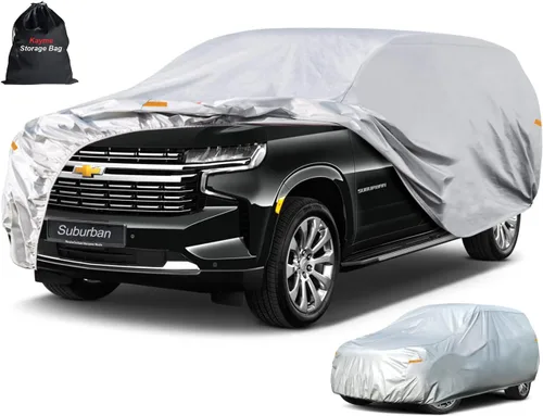 Miniatura 53 de Kayme - Cubierta completa impermeable de 6 capas para automóvil, apta para todo clima, protección para exteriores contra lluvia, rayos ultravioleta