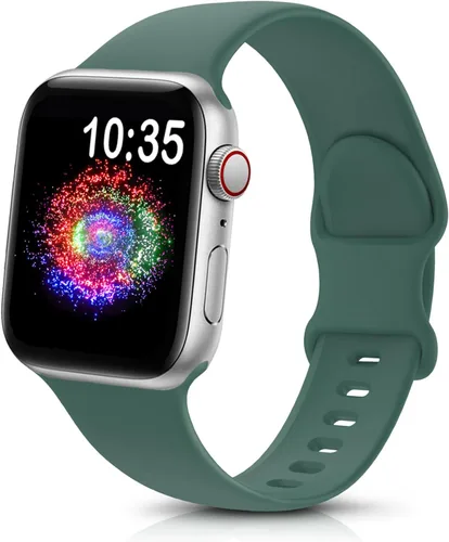 Miniatura 8 de TreasureMax - Correa deportiva compatible con Apple Watch de 38, 40, 41, 42, 44, 45, 46 y 49 mm, correa de silicona suave compatible con Apple Watch