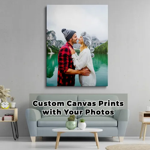 Miniatura 2 de GMissT Impresiones en lienzo con tus fotos – Cuadros personalizados sobre lienzo póster personalizado para decoración del hogar – Marcos flotantes