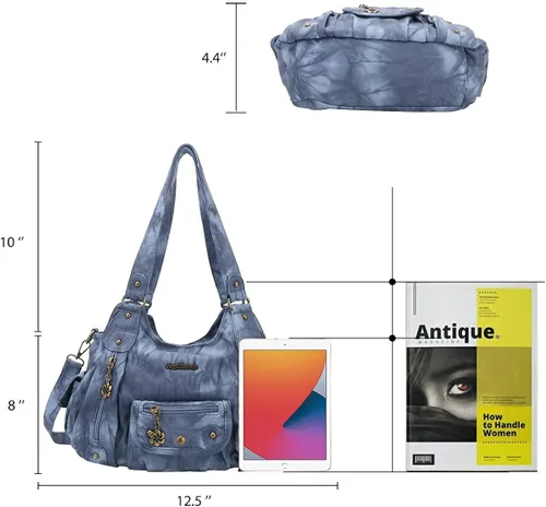 Miniatura 2 de Angel Barcelo Bolsos de cuero sintético para mujer, bolso de hombro, a la moda, bolsas para niñas