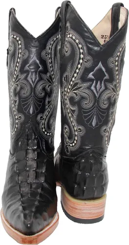 Miniatura 4 de Western Shops - Botas vaqueras de cuero con estampado de cocodrilo para hombre, punta corta