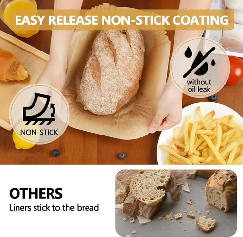 Miniatura 6 de UBeeize Forros para Molde de Pan de 2 lb, 100 PCS Forros para Molde de Pan para Hornear Pan 9x5, Forros Antiadherentes para Molde de Pan, Papel