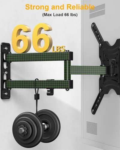 Miniatura 6 de XVCAS Vesa - Soporte de pared para TV de movimiento completo, soporte para TV de pantalla plana y curva LED de 19 a 55 pulgadas, soporte universal