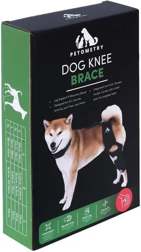 Miniatura 6 de Rodillera universal para perro con paquete de terapia de frío/calor, ajustable, transpirable, collar extra cómodo con soporte estabilizador