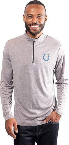 Miniatura 37 de Ultra Game Men's NFL Official Super Soft Quarter Zip Long Sleeve T-Shirt