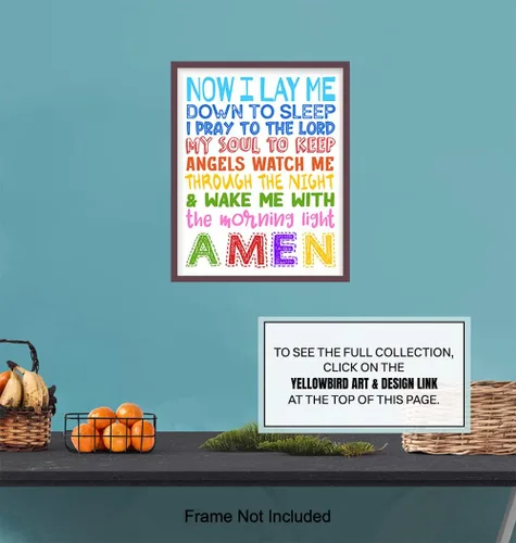 Miniatura 7 de Yellowbird Art & Design Arte y Decoración Religiosa para Pared - Lindos Regalos Cristianos para Dormitorio de Niños, Guardería, Niñas Pequeñas