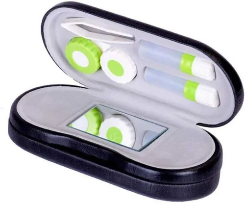 Miniatura 4 de Estuche para lentes de contacto y estuche para lentes de contacto 2 en 1 de doble cara con espejo portátil para kit de viaje en casa