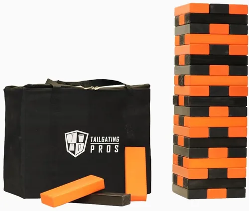 Miniatura 21 de Tailgating Pros Maderas Gigantes Premium que se Derrumban con Estuche de Transporte – ¡Elige los Colores de tu Equipo! Juego Gigante para Patio al