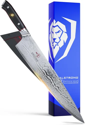 Miniatura 8 de Dalstrong Cuchillo de Chef - Hoja de 6 pulgadas - Serie Shogun ELITE - Damasco - Acero Super AUS-10V japonés - Mango negro G10 - Cuchillo de cocina