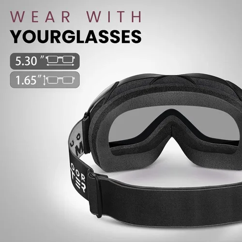 Miniatura 19 de OutdoorMaster OTG Gafas de esquí – Gafas sobre lentes para esquí y snowboard para hombres, mujeres y jóvenes – 100% de protección UV A1-vlt 46%
