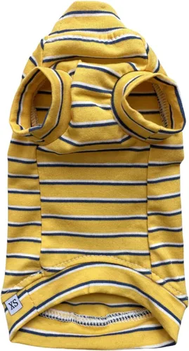 Miniatura 8 de Camisa de algodón con cuello redondo para gatos sin pelo Sphynx de rayas vintage, ropa para mascotas con mangas, camisetas para gatitos para Sphynx
