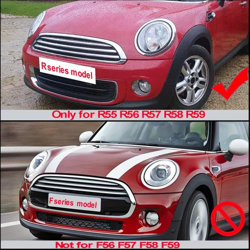 Miniatura 5 de Cromo conductor lado izquierdo faro Trim anillo biselCompatible con Mini Cooper 2007-2014 R56 R56 R57 R58 R59