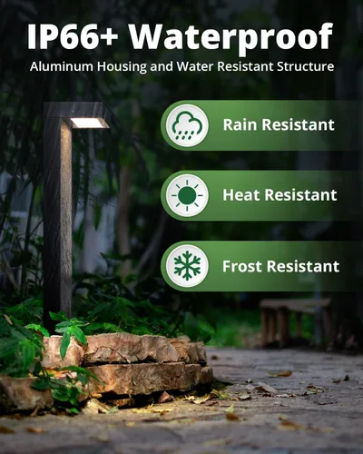 Miniatura 3 de GKOLED Paquete de 4 Luces de Paisaje de Bajo Voltaje, Luces de Sendero, 3W 9-15V CA/CC Cableadas para Exteriores Luces LED de Sendero de Paisaje