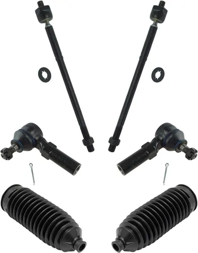 Miniatura 30 de TRQ Kit de dirección interior y exterior para lado del conductor y del pasajero delantero, con cremallera de dirección y fuelle de piñón compatible