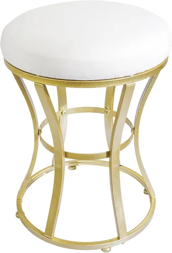Miniatura 12 de Taburete de tocador pequeño, taburetes de maquillaje para escritorio de tocador, silla de tocador de baño, taburete metálico para sala de estar