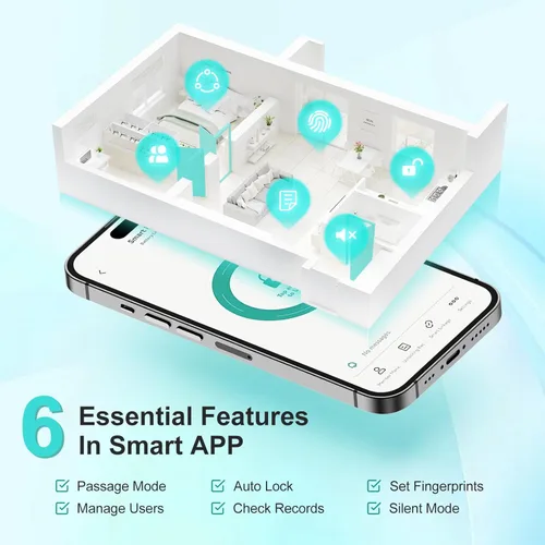 Miniatura 5 de JO.KO Pomo de puerta con cerradura y llave, cerradura de bola redonda mate negra para puerta interior/exterior para dormitorio o baño/manija