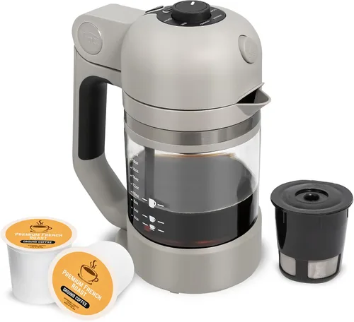 Miniatura 15 de VINCI Micro Café - Cafetera de vidrio de una sola porción más pequeña, compatible con K-Cups, cápsulas y café molido, infusión de flujo cerrado