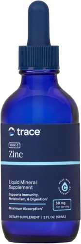 Trace Minerals | Zinc iónico líquido | 50 mg de zinc con magnesio | Apoya el sistema inmunológico, la digestión, el crecimiento y el desarrollo |
