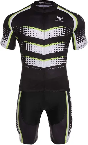 Miniatura 2 de Conjunto de camiseta de ciclismo para hombre camiseta reflectante de secado rápido y pantalones cortos de ciclismo acolchados 3D M