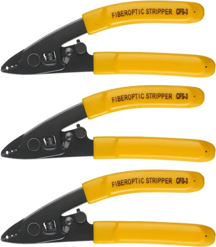 3 pelacables de fibra óptica CFS-3 con orificios de 3 puertos con mango de 6 pulgadas, llave hexagonal ajustable para chaqueta, amortiguador y