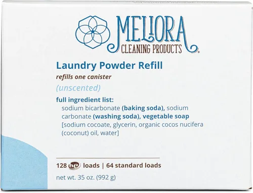 Miniatura 7 de Meliora Productos de limpieza Detergente en polvo para ropa (128 cargas HE), lavanda