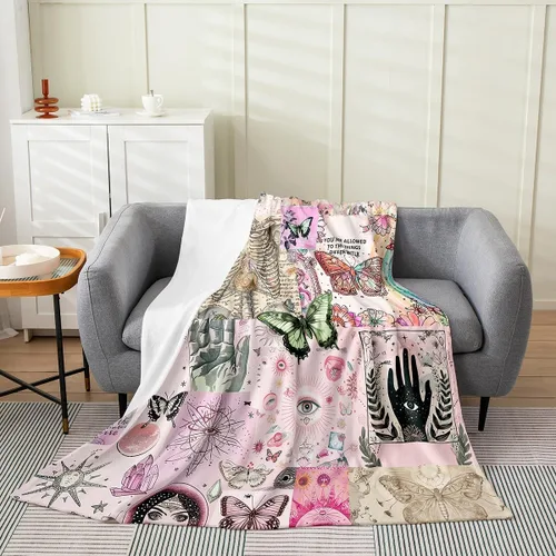 Miniatura 15 de Castle Fairy Black Bow Blankets,Bowknot Printed Flannel Blanket,Kids Girls Boys Adult Butterfly Tie Pattern Fleece Blanket Modern Black Office Chair