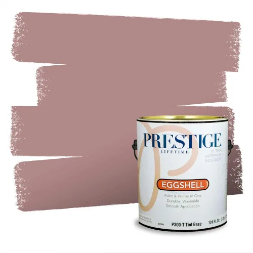Miniatura 228 de Prestige Paints Pintura exterior e imprimación en uno, 1 galón, plano, coincidencia comparable de Valspar* Amber Rose*