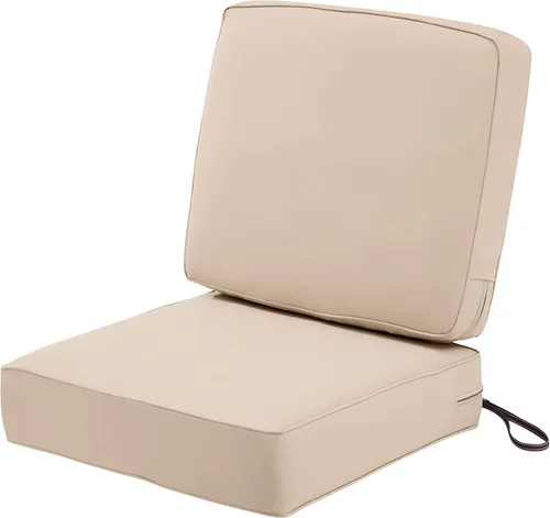Miniatura 17 de Classic Accessories Montlake FadeSafe - Cojín cuadrado para asiento de patio, resistente al agua, 23 x 23 x 5 pulgadas, color henna jaspeado