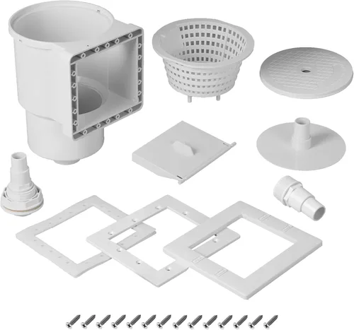 TonGass (Juego completo de desnatadores de piscina de ajuste universal sobre el suelo (blanco) Kit de accesorios de desnatador de piscina de