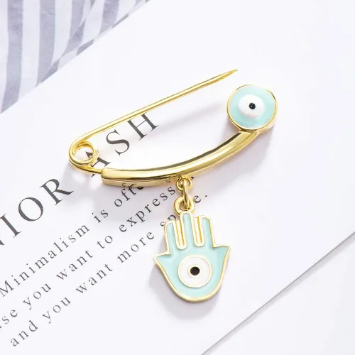 Miniatura 2 de MANVEN Hamsa - Broche de protección contra el mal de ojo, broche para pañales, regalo de cumpleaños