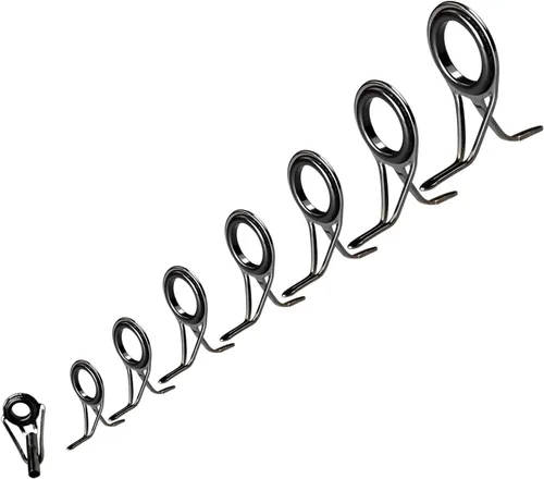 QualyQualy Kit de reparación de caña de pescar - Reemplazo de guía de puntas - Anillo de cerámica de acero inoxidable - 6pcs/7pcs/30pcs