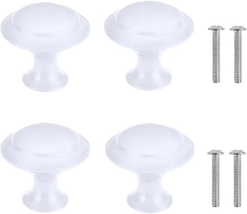 Miniatura 23 de 4 pomos de puerta de armario, pomo de puerta de cajón de armario para muebles de cocina, perilla de gabinete de acero inoxidable con tornillos, gris