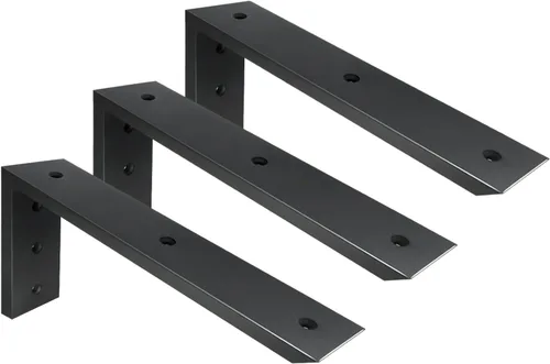 Miniatura 47 de WINKER Soporte para encimera, paquete de 2 unidades resistente de soporte oculto en L para estante de 3/8 pulgadas de grosor, 10 x 6 x 2.5 pulgadas