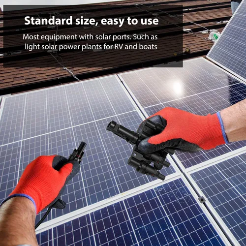 Miniatura 7 de Conectores de panel solar en T, conectores de rama para paneles solares, IP67 impermeable 4 a 1 conectores para 1 par/M/FFFF y F/MMMM