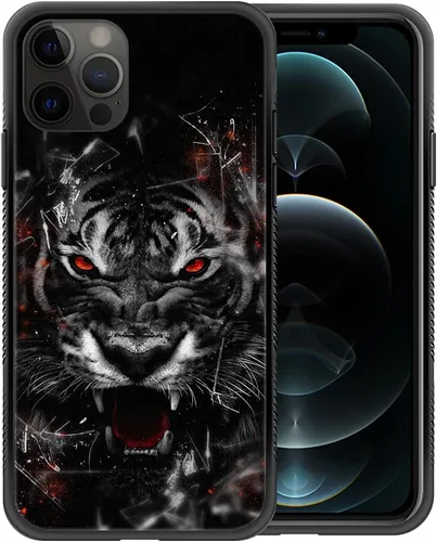 Miniatura 12 de ZHEGAILIAN Funda compatible con iPhone 13 Pro Max, diseño de patrón de policarbonato duro, funda protectora de TPU suave antideslizante para iPhone