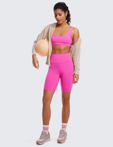 Miniatura 7 de CRZ YOGA Butterluxe - Mini brasier para mujer, cuello redondo, de bajo impacto, inalámbrico, deportivo, yoga, acolchado, para entrenamiento