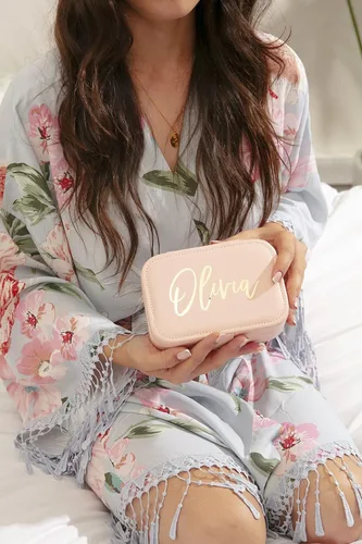 Miniatura 3 de Organizador de joyas de viaje personalizado, caja de joyería, soporte de anillo para joyas, accesorios de viaje para mujeres, organizador de joyas