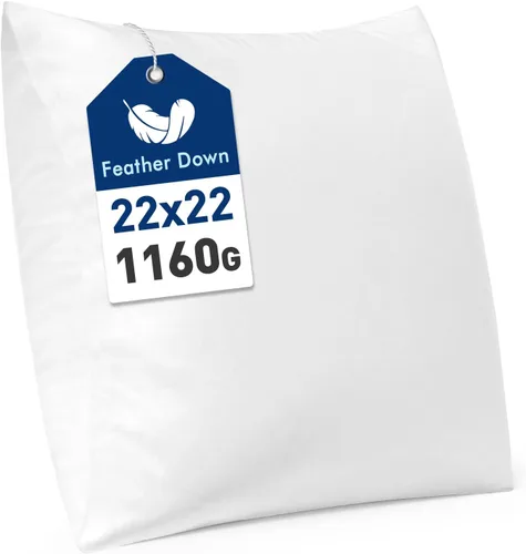 Miniatura 21 de MIULEE - Relleno de almohada de 12x16 pulgadas con plumas y plumón, almohada esponjosa y cómoda con tela de algodón para cama, sofá y sillón