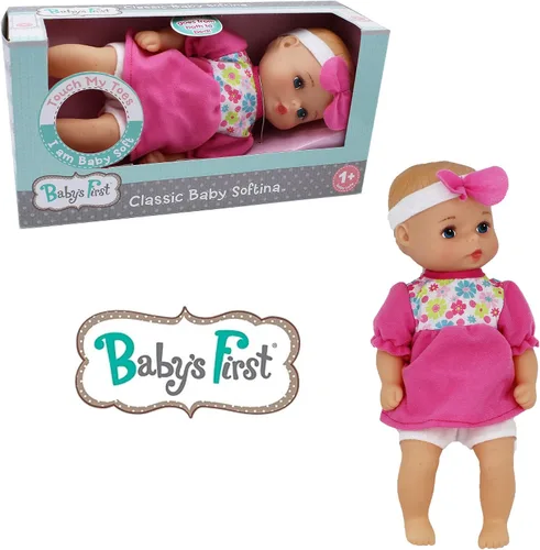 Miniatura 5 de Baby's First Bathtime Baby Softina en Rosa y Floral Jumper con Diadema a Juego y Piel con Sensación Tan Real - Seguro para Niños de 1 Año en Adelante