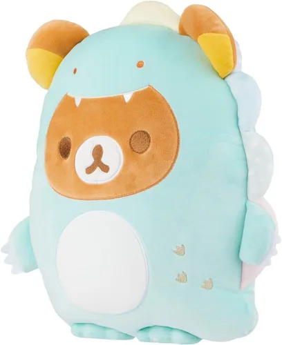 Miniatura 2 de Rilakkuma San-X Original Plays with Dino Flat Mochi Series - Peluche de 15 pulgadas, color verde pastel