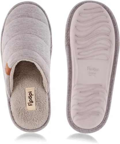 Miniatura 4 de Floopi Pantuflas de casa para mujer, forro superior de jersey suave, pantuflas de espalda cerrada, plantilla de memoria cómoda de múltiples capas