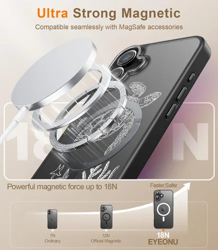 Miniatura 51 de Goodon para iPhone 15 Pro Max con protector de pantalla de privacidad, compatible con Magsafe, funda translúcida mate a prueba de golpes - Linda