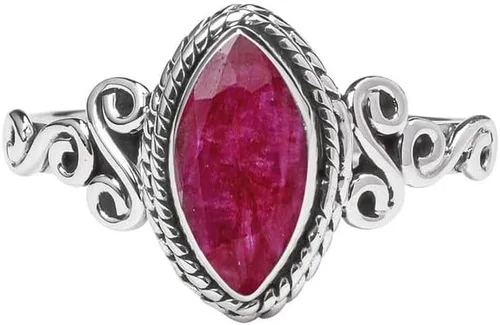 Miniatura 17 de Anillo de plata de ley 925 con piedras preciosas para mujeres y niñas, hecho a mano, anillo de promesa de piedras preciosas naturales, regalo
