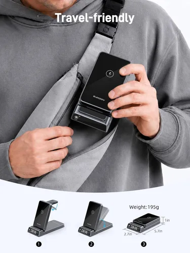 Miniatura 6 de Cargador inalámbrico para Samsung, estación de carga inalámbrica 3 en 1 para Samsung Galaxy S26/25/24Ultra/Z Flip 7/6/5, cargador de reloj rápido