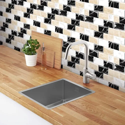Miniatura 4 de Adhesivos para azulejos de mosaico, azulejos de pared de mosaico, despegar y pegar, ladrillo para salpicaduras de cocina, azulejos de pared 50 hojas
