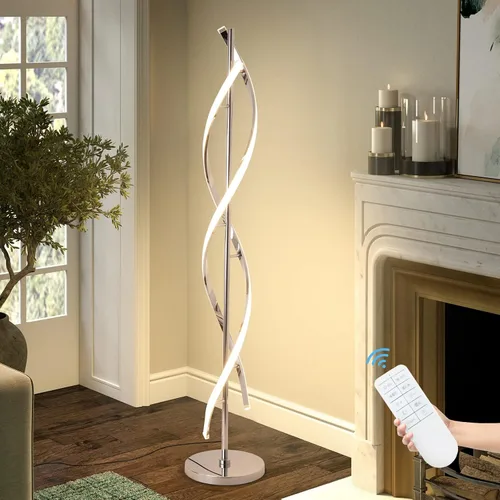 Miniatura 2 de Lámpara de pie LED moderna para sala de estar, 40 W, 3 colores, regulable y brillante que cambia de color, lámpara de pie brillante de 60 pulgadas