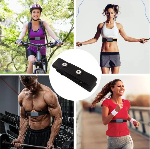 Miniatura 4 de Correa de pecho de repuesto para monitor de frecuencia cardíaca compatible con Polar H7 H1 Wahoo Tickr Garmin, correa de pecho suave de repuesto