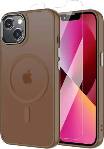 Miniatura 66 de Funda para iPhone 11 con protector de pantalla, compatible con MagSafe, ultra delgada, translúcida, mate, a prueba de golpes, color negro
