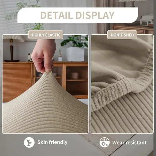 Miniatura 4 de QIANMEW - Fundas para cojín de sofá, fundas de sofá mágicas suaves y cómodas lavables con resistencia al estiramiento para asientos seccional